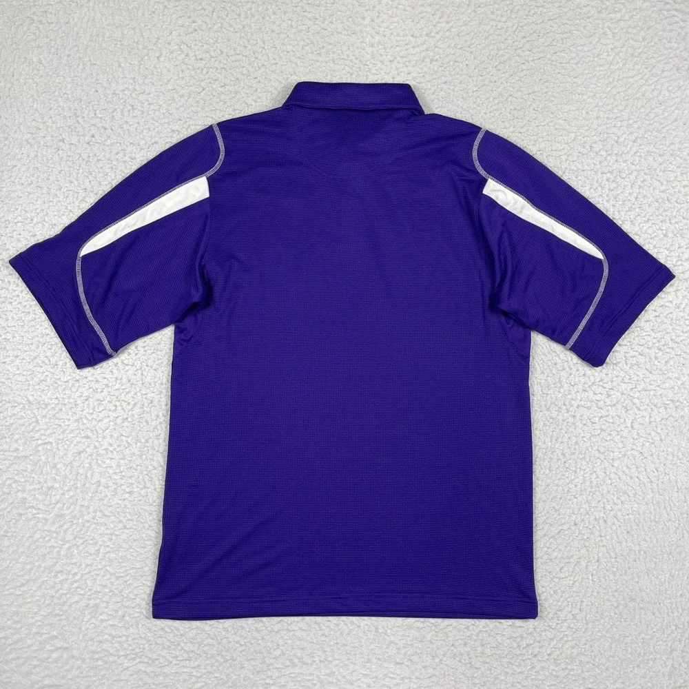 Nike NYU Athletics Polo Shirt Mens Medium Purple New York University Violets